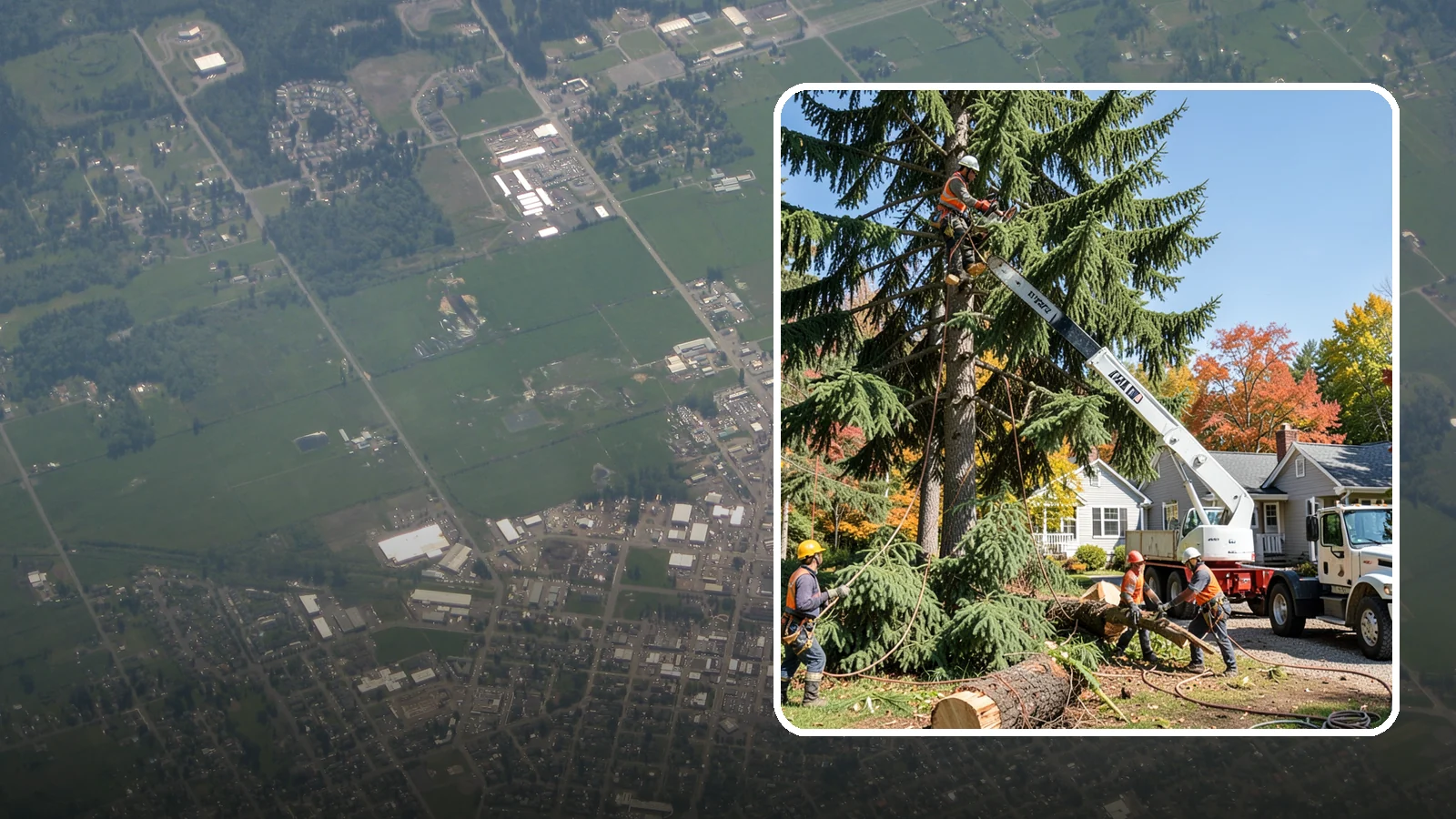 Large tree removal in Enumclaw, King County, WA - The sectional removal of large-diameter or tall trees.