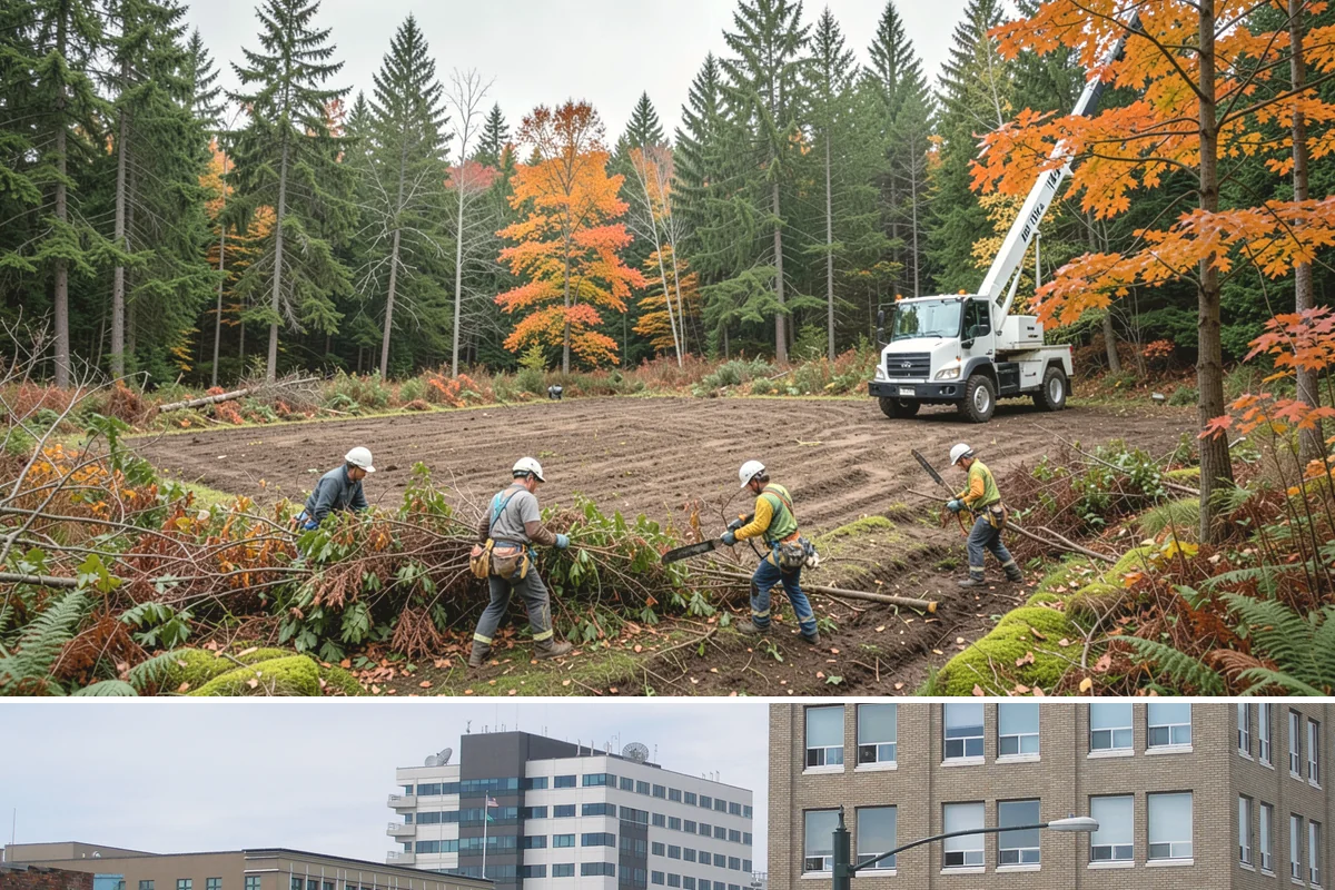 Large tree removal in Everett, Snohomish County, WA - In the Puget Sound climate, this service is best performed when foliage has dropped in late fall or winter to improve visibility...