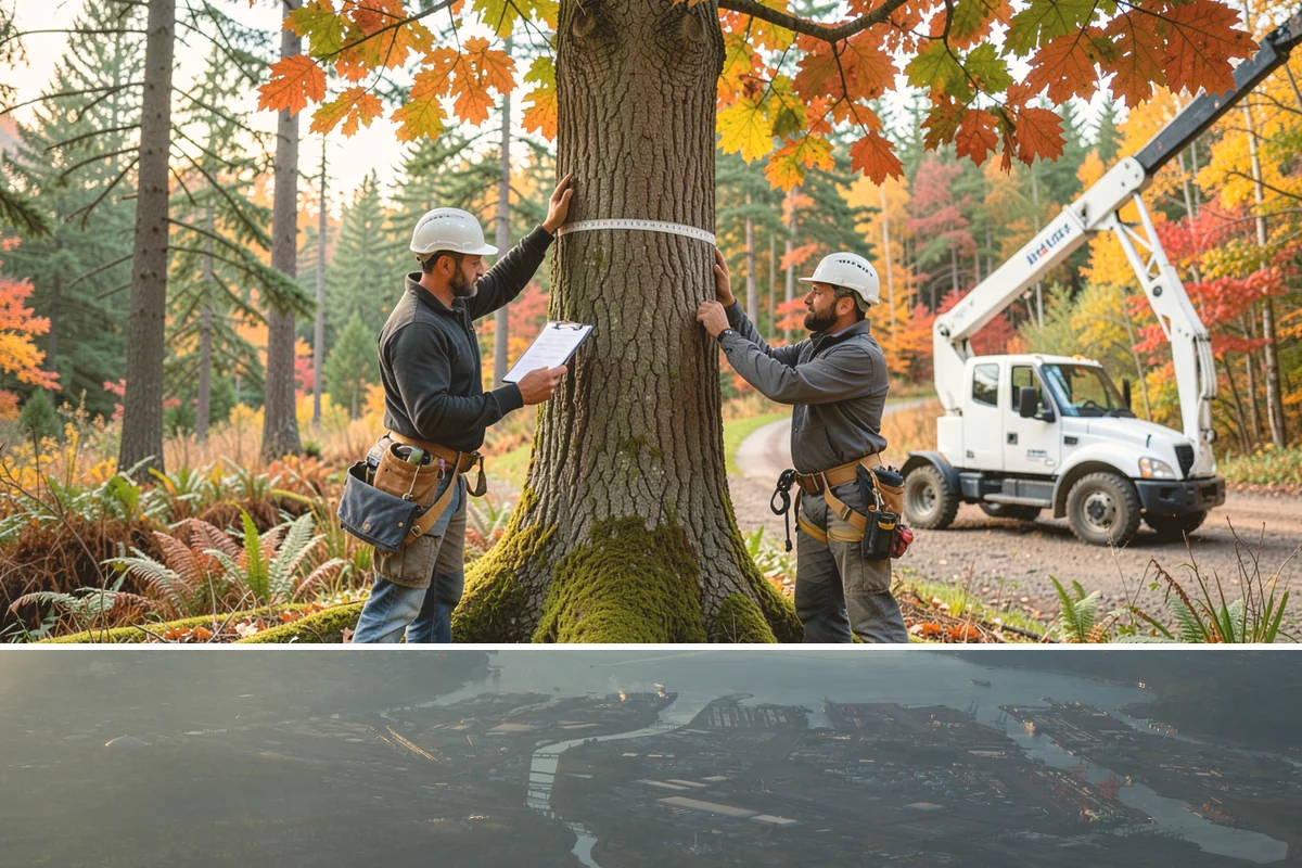 Large tree removal in Fife, Pierce County, WA - In the Puget Sound climate, this service is best performed when foliage has dropped in late fall or winter to improve visibility...