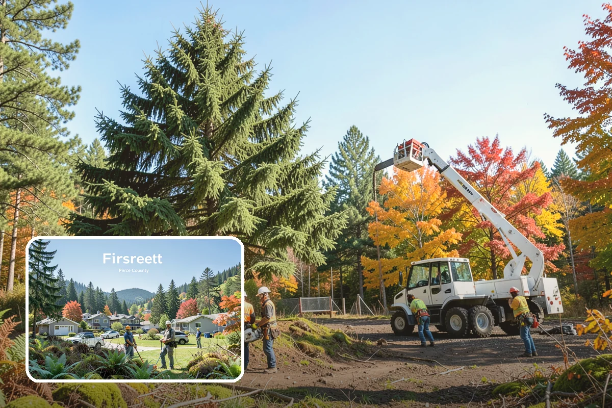 Large tree removal in Fircrest, Pierce County, WA - Removes safety hazards and reduces liability