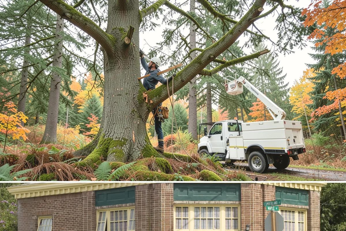 Large tree removal in Hamilton, Skagit County, WA - In the Puget Sound climate, this service is best performed when foliage has dropped in late fall or winter to improve visibility...