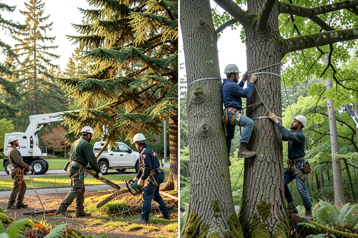 Large tree removal in Hunts Point, King County, WA - On-site assessment and hazard evaluation