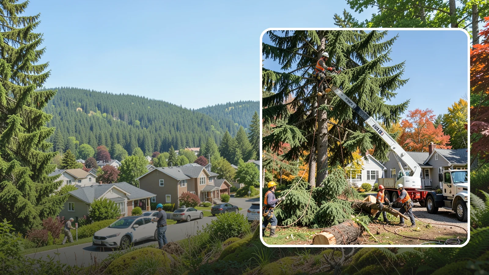 Large tree removal in Index, Snohomish County, WA - The sectional removal of large-diameter or tall trees.