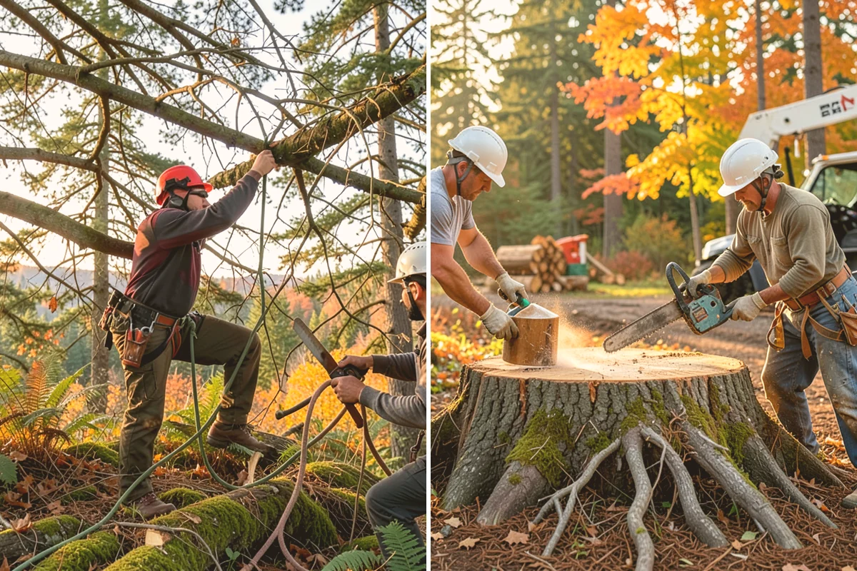 Large tree removal in Index, Snohomish County, WA - On-site assessment and hazard evaluation