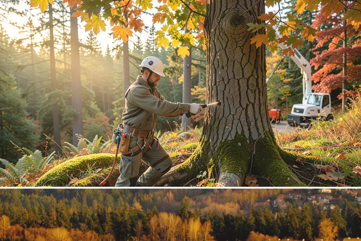 Large tree removal in Kenmore, King County, WA - In the Puget Sound climate, this service is best performed when foliage has dropped in late fall or winter to improve visibility...