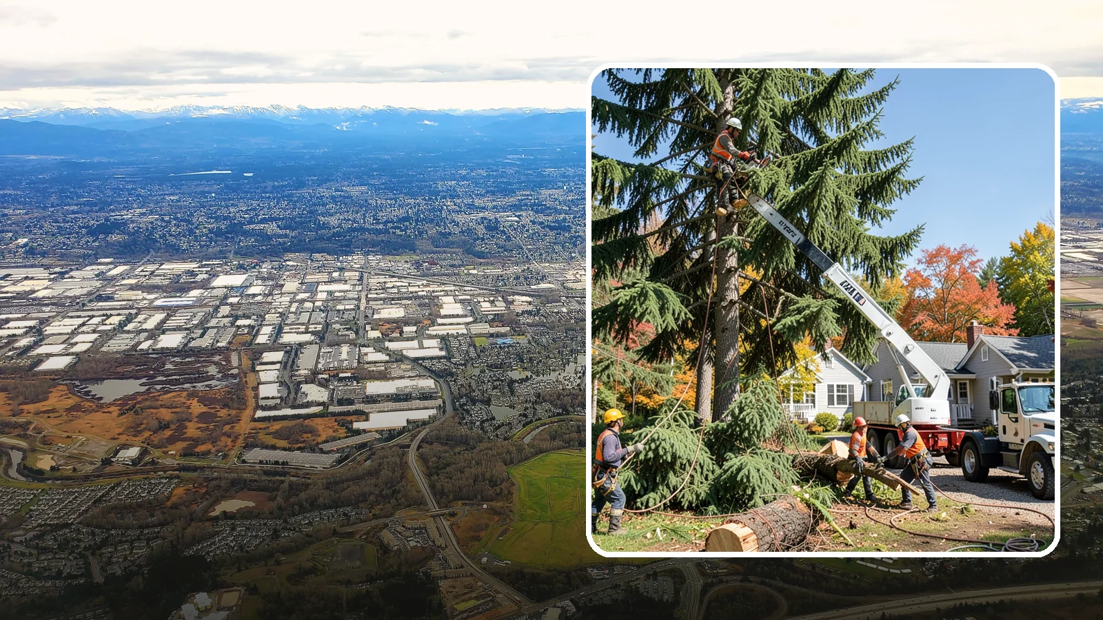 Large tree removal in Kent, King County, WA - The sectional removal of large-diameter or tall trees.