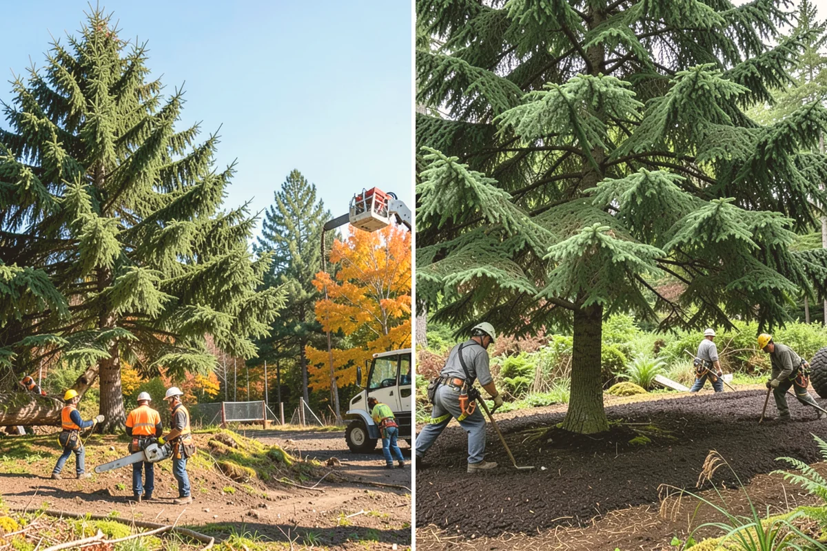 Large tree removal in Kent, King County, WA - On-site assessment and hazard evaluation
