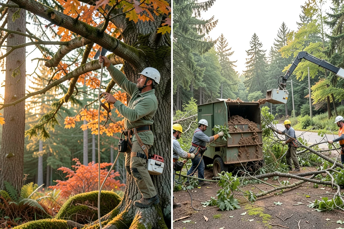 Large tree removal in Lake Forest Park, King County, WA - On-site assessment and hazard evaluation