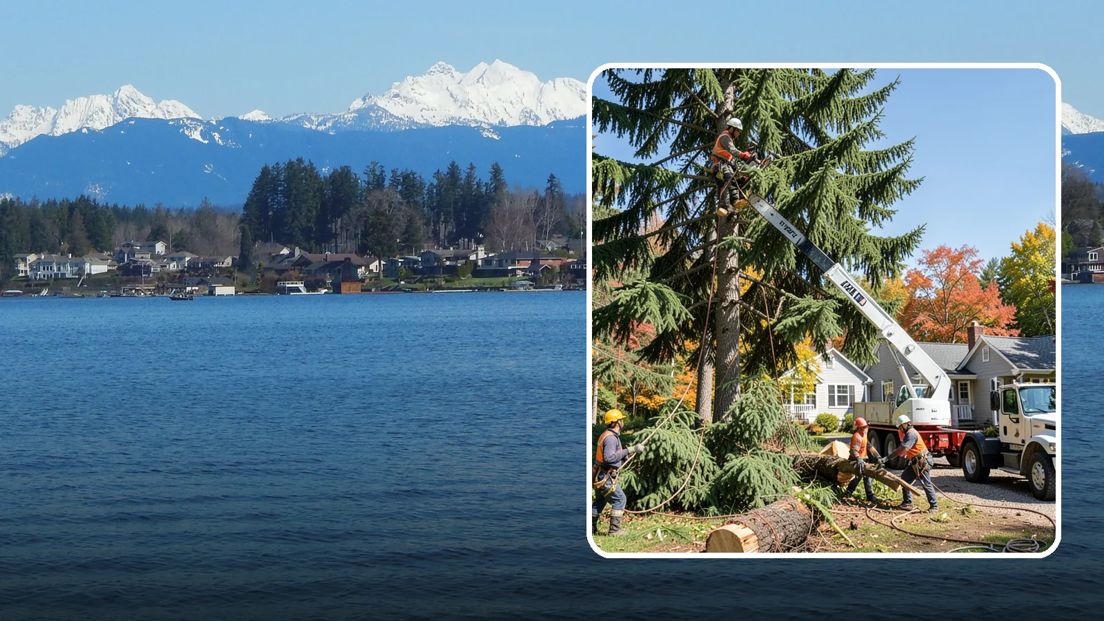 Large tree removal in Lake Stevens, Snohomish County, WA - The sectional removal of large-diameter or tall trees.