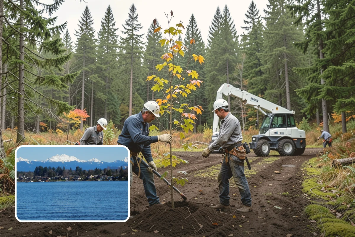 Large tree removal in Lake Stevens, Snohomish County, WA - Removes safety hazards and reduces liability