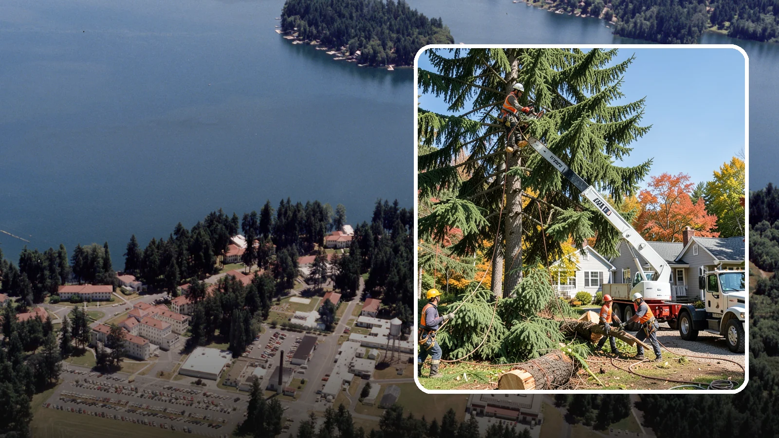 Large tree removal in Lakewood, Pierce County, WA - The sectional removal of large-diameter or tall trees.