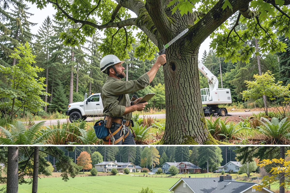 Large tree removal in Lyman, Skagit County, WA - In the Puget Sound climate, this service is best performed when foliage has dropped in late fall or winter to improve visibility...