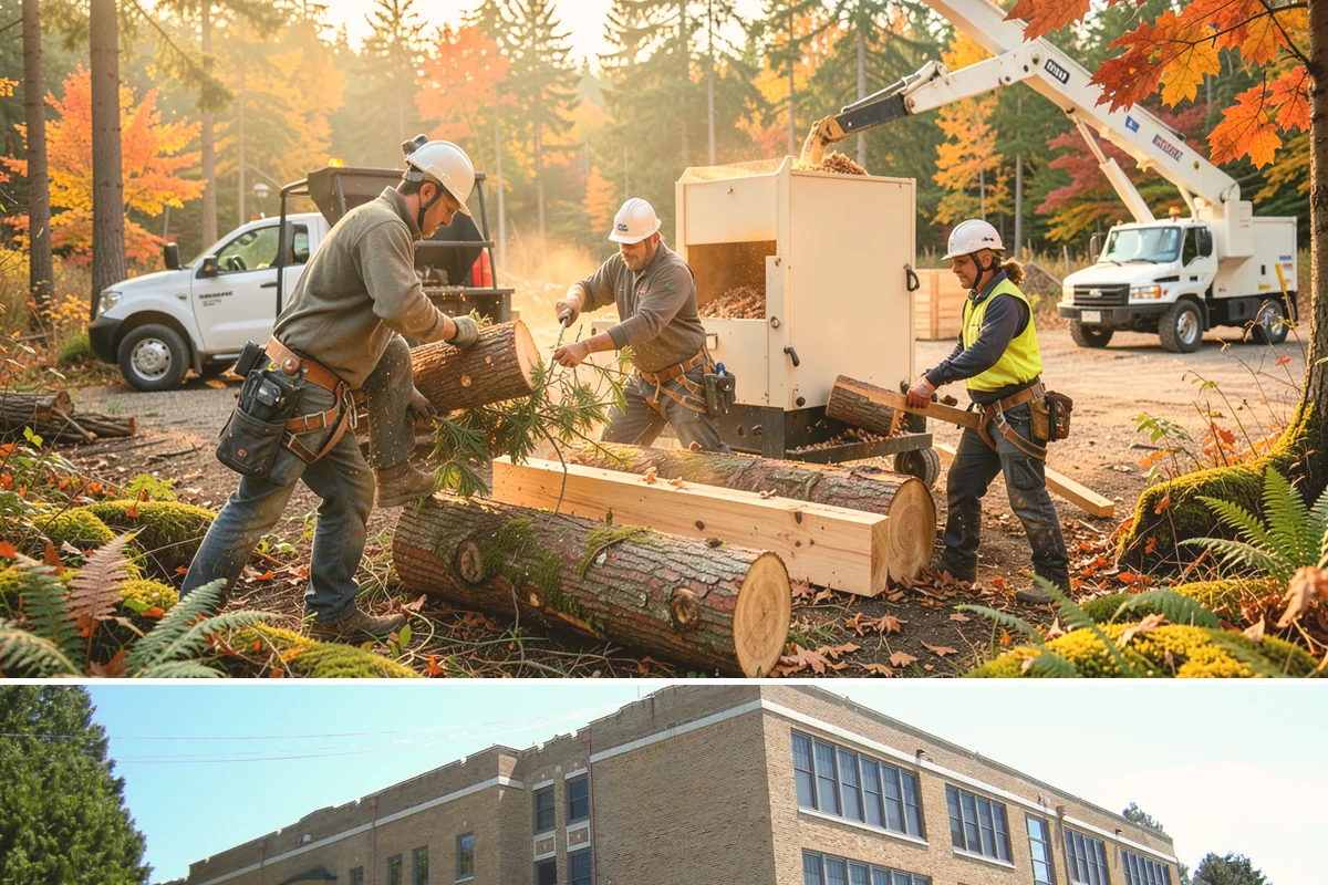 Large tree removal in Maple Valley, King County, WA - In the Puget Sound climate, this service is best performed when foliage has dropped in late fall or winter to improve visibility...
