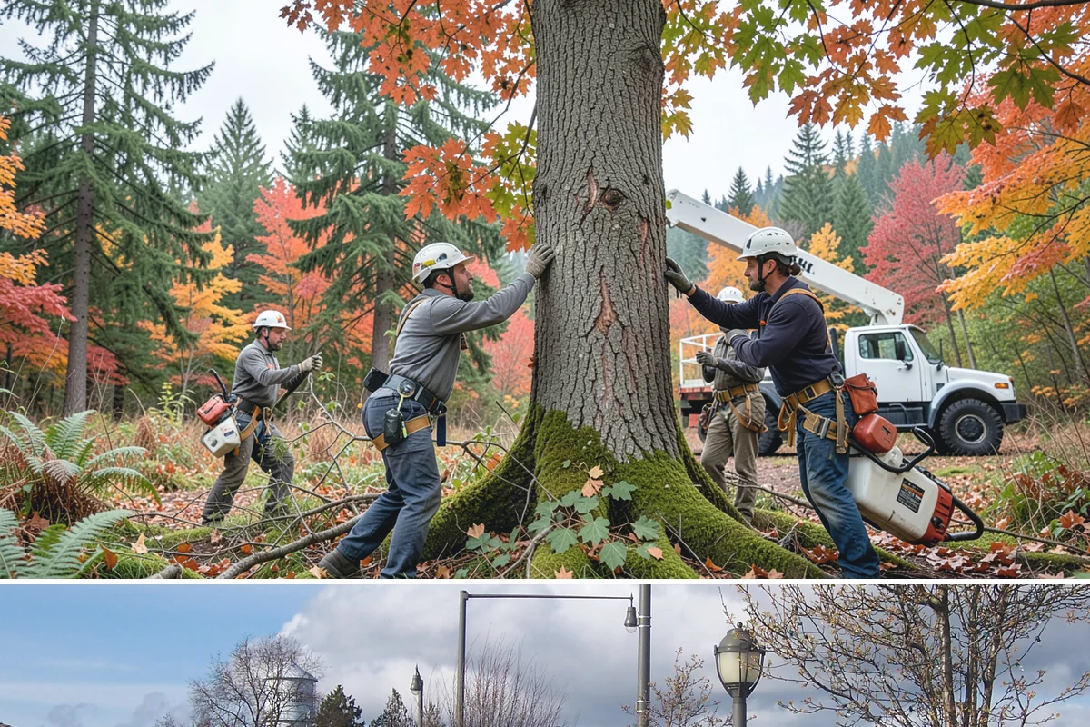 Large tree removal in Marysville, Snohomish County, WA - In the Puget Sound climate, this service is best performed when foliage has dropped in late fall or winter to improve visibility...
