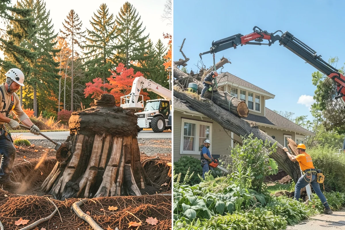 Large tree removal in Mercer Island, King County, WA - On-site assessment and hazard evaluation