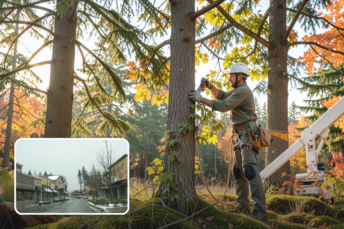 Large tree removal in Mill Creek, Snohomish County, WA - Removes safety hazards and reduces liability