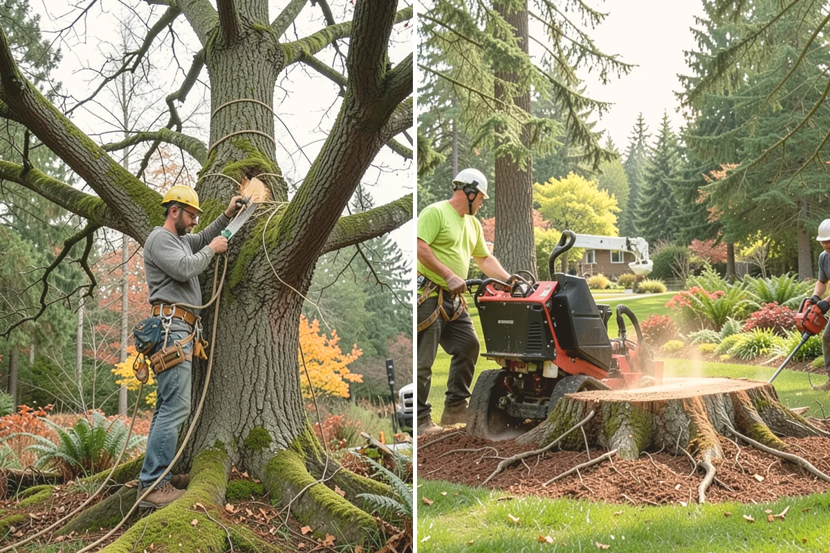 Large tree removal in Milton, King County, WA - On-site assessment and hazard evaluation