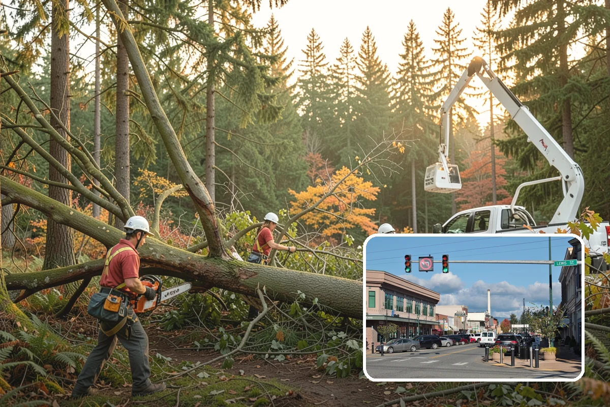 Large tree removal in Monroe, Snohomish County, WA - Removes safety hazards and reduces liability