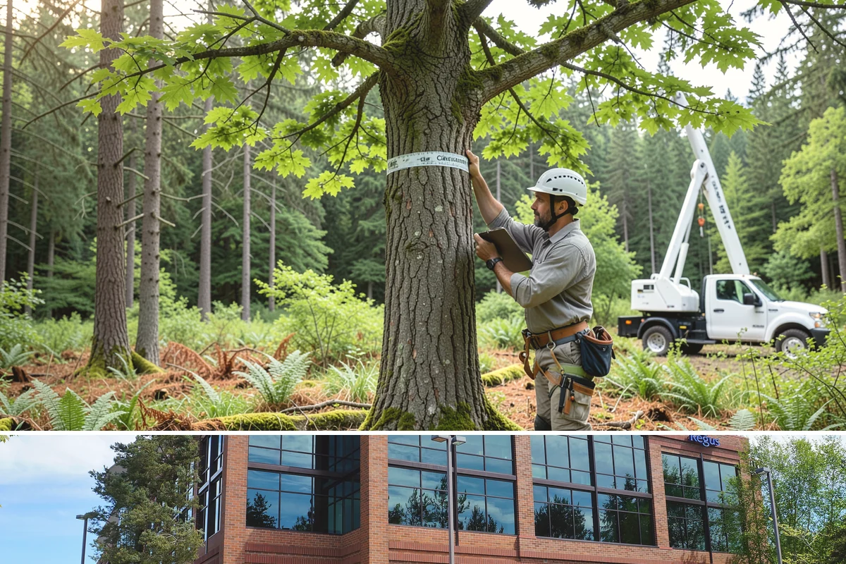 Large tree removal in Mountlake Terrace, Snohomish County, WA - In the Puget Sound climate, this service is best performed when foliage has dropped in late fall or winter to improve visibility...