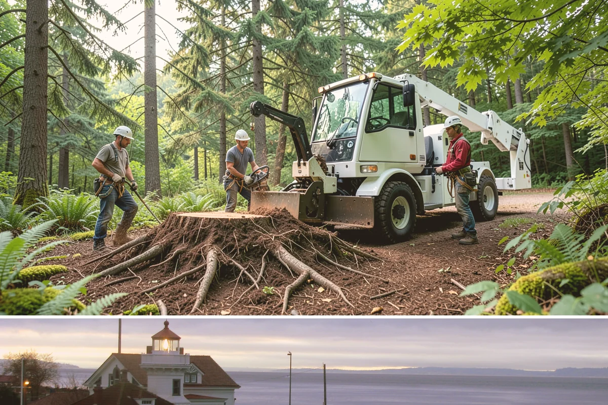 Large tree removal in Mukilteo, Snohomish County, WA - In the Puget Sound climate, this service is best performed when foliage has dropped in late fall or winter to improve visibility...