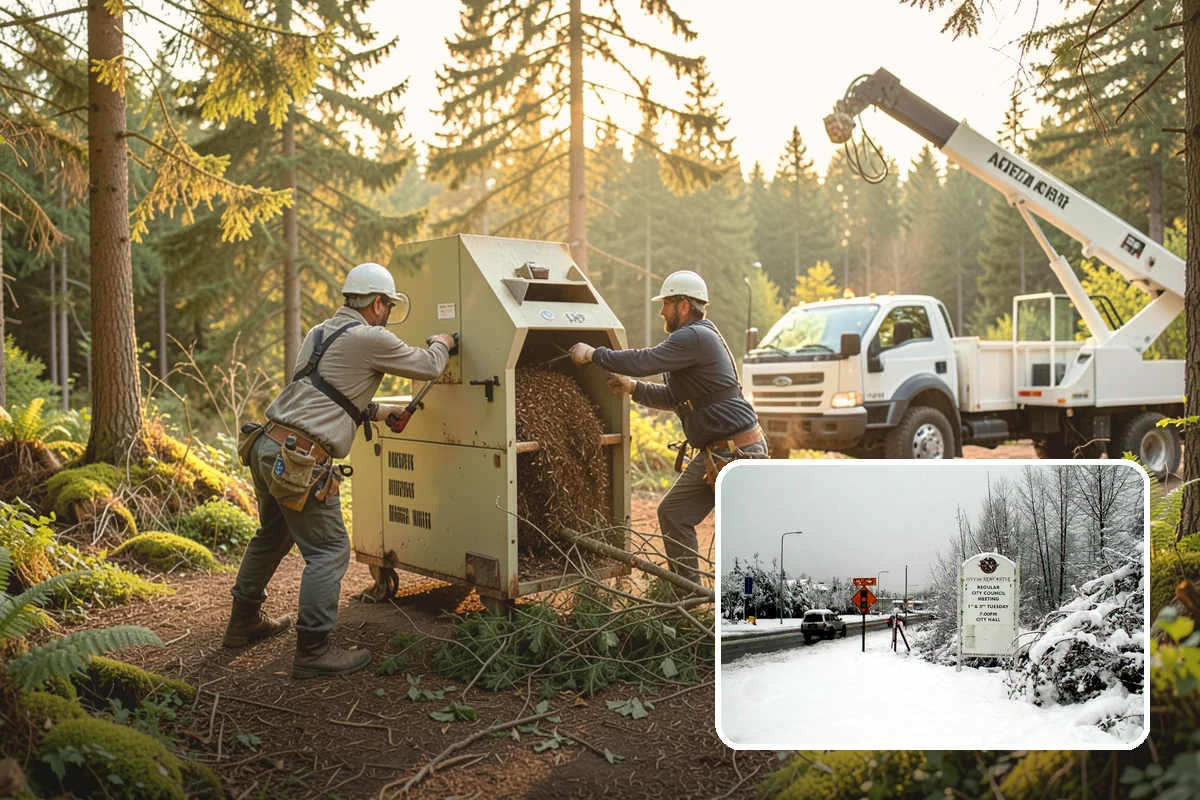 Large tree removal in Newcastle, King County, WA - Removes safety hazards and reduces liability