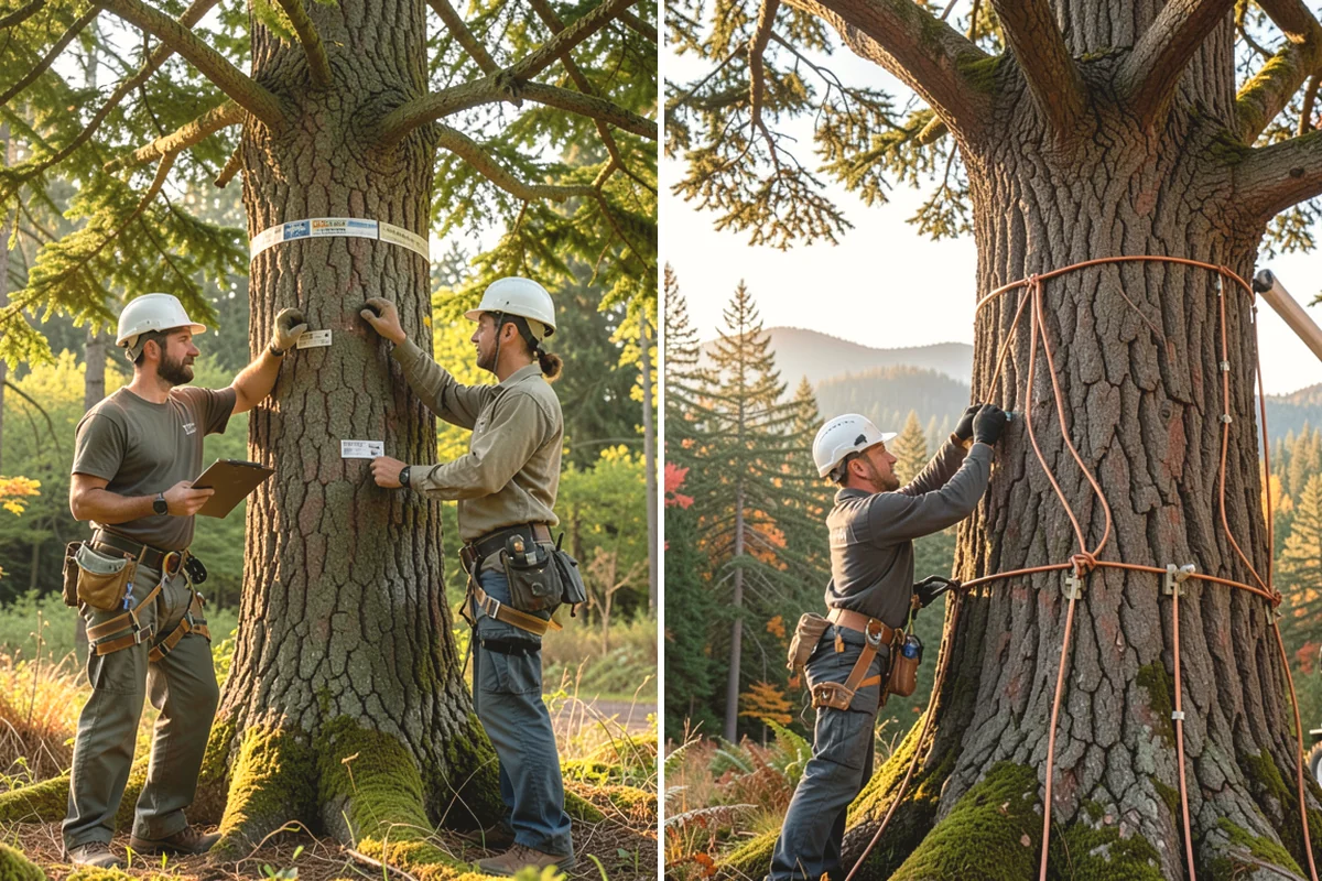 Large tree removal in North Bend, King County, WA - On-site assessment and hazard evaluation