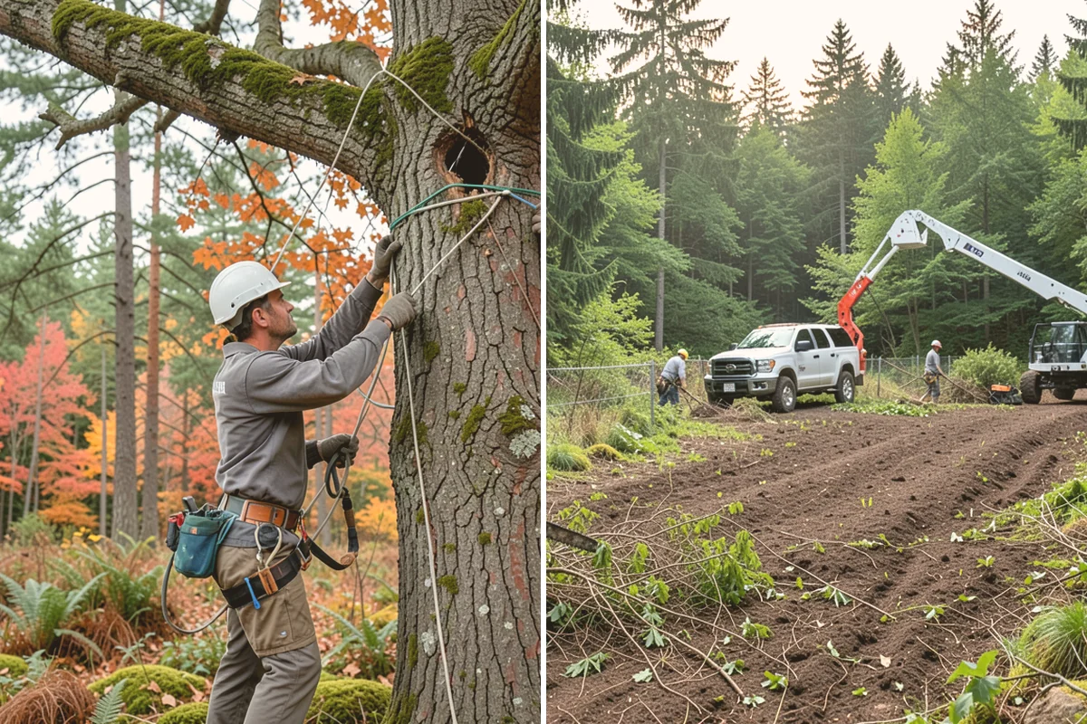 Large tree removal in Orting, Pierce County, WA - On-site assessment and hazard evaluation