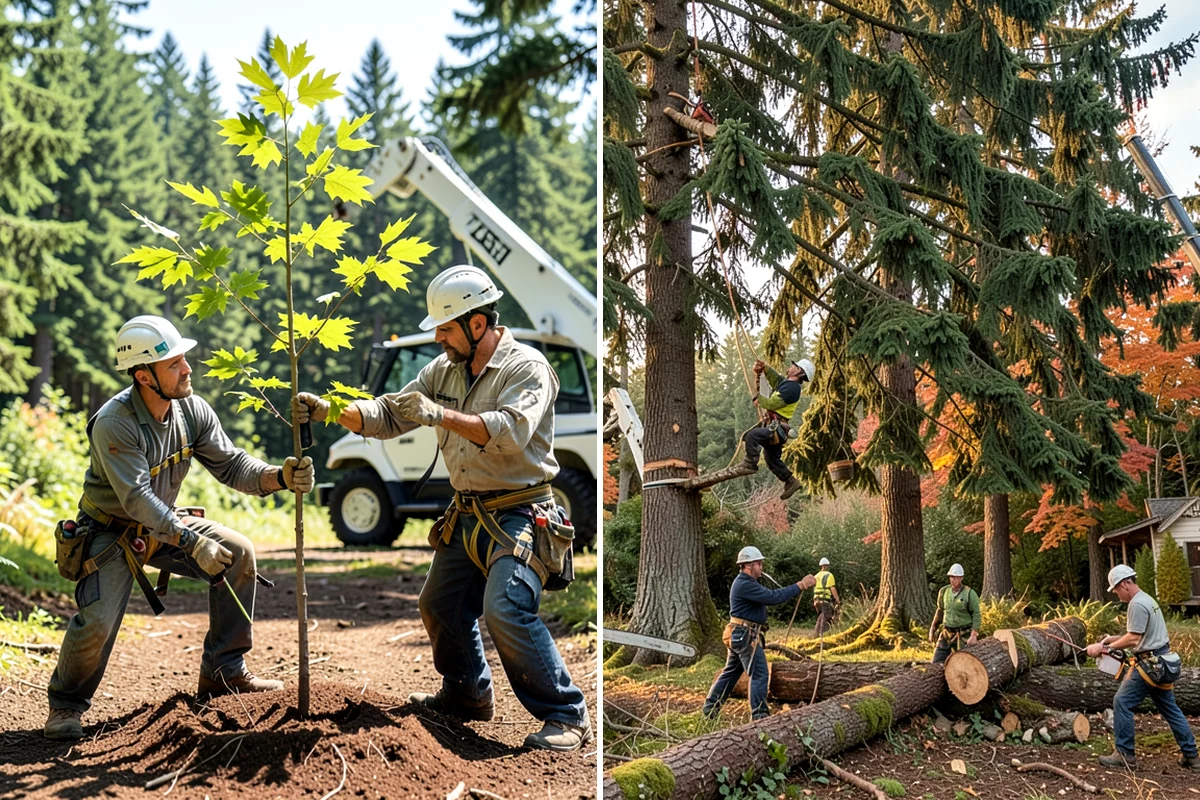 Large tree removal in Pacific, King County, WA - On-site assessment and hazard evaluation