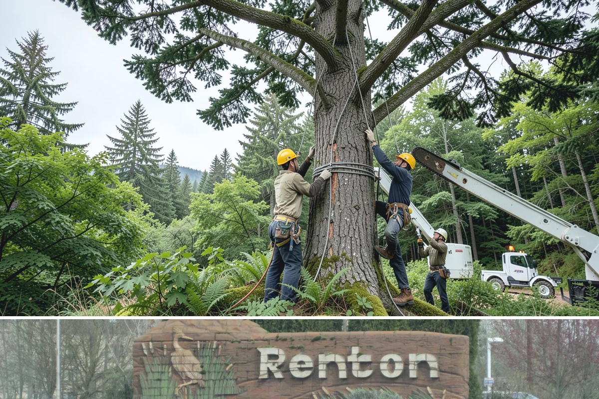 Large tree removal in Renton, King County, WA - In the Puget Sound climate, this service is best performed when foliage has dropped in late fall or winter to improve visibility...