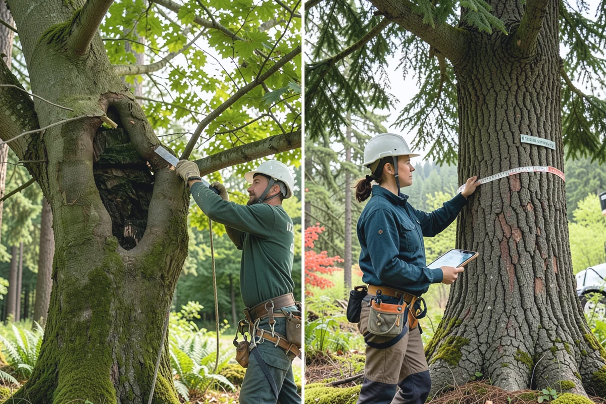 Large tree removal in Roy, Pierce County, WA - On-site assessment and hazard evaluation