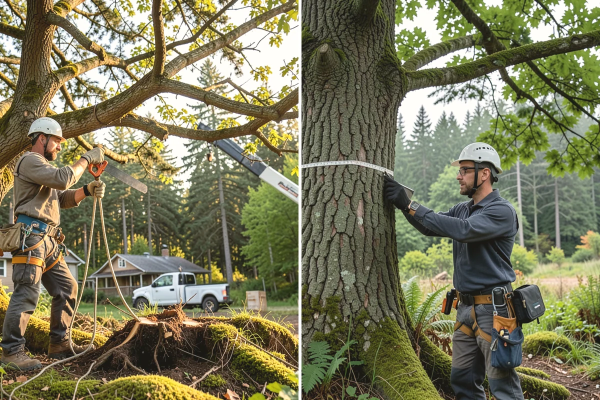 Large tree removal in Ruston, Pierce County, WA - On-site assessment and hazard evaluation
