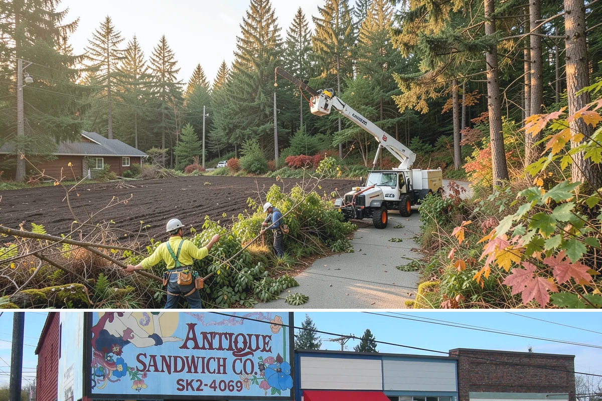 Large tree removal in Ruston, Pierce County, WA - In the Puget Sound climate, this service is best performed when foliage has dropped in late fall or winter to improve visibility...