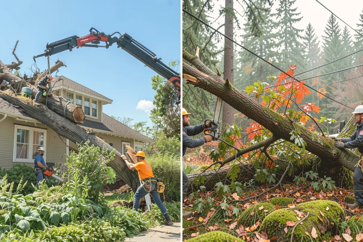 Large tree removal in Sammamish, King County, WA - On-site assessment and hazard evaluation