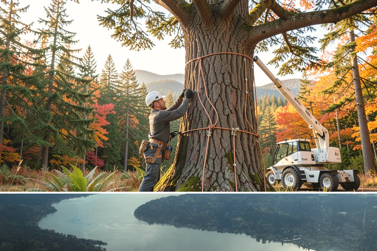 Large tree removal in Sammamish, King County, WA - In the Puget Sound climate, this service is best performed when foliage has dropped in late fall or winter to improve visibility...