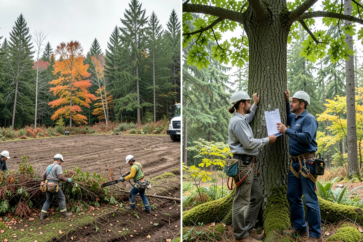 Large tree removal in SeaTac, King County, WA - On-site assessment and hazard evaluation