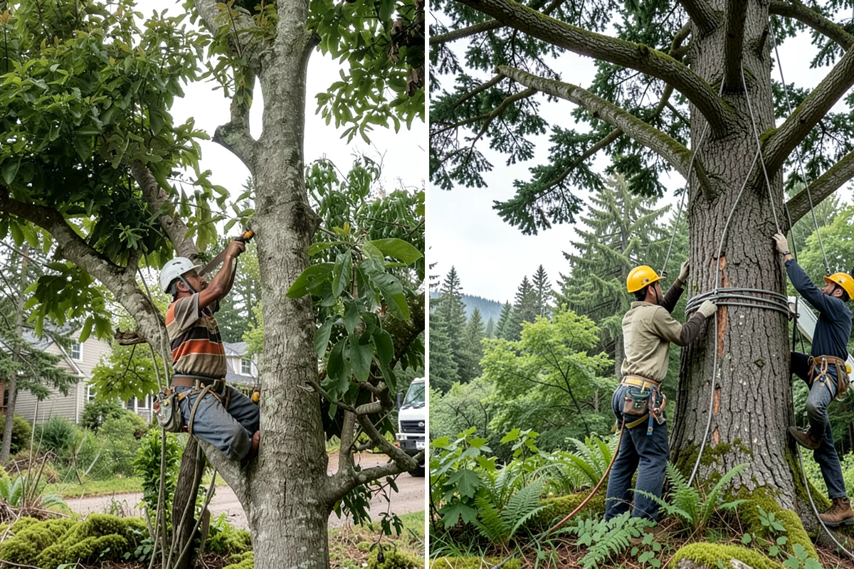 Large tree removal in Seattle, King County, WA - On-site assessment and hazard evaluation