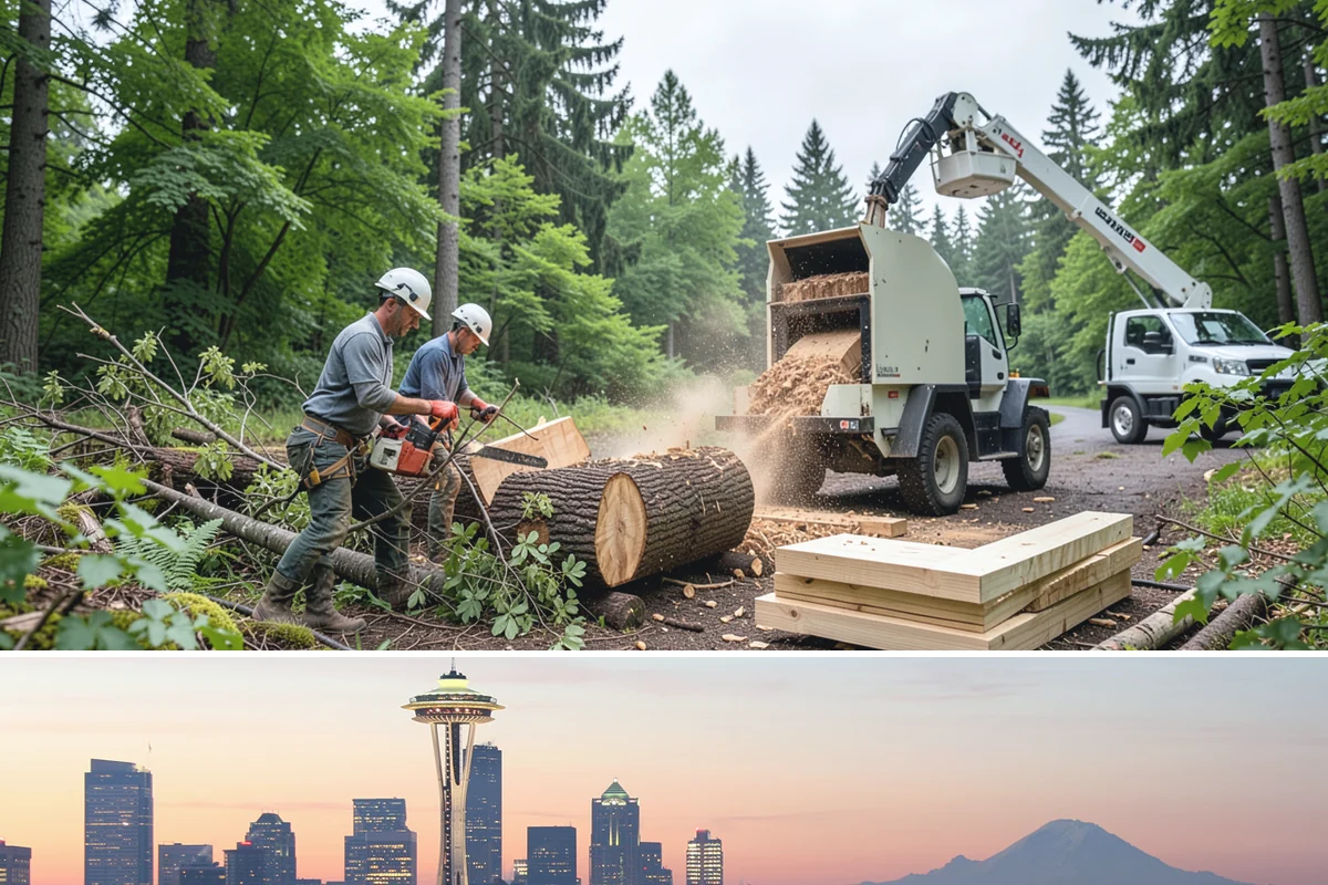 Large tree removal in Seattle, King County, WA - In the Puget Sound climate, this service is best performed when foliage has dropped in late fall or winter to improve visibility...