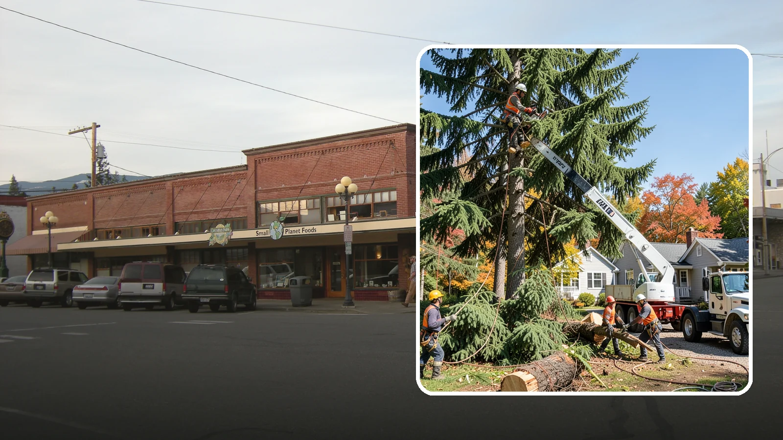 Large tree removal in Sedro-Woolley, Skagit County, WA - The sectional removal of large-diameter or tall trees.