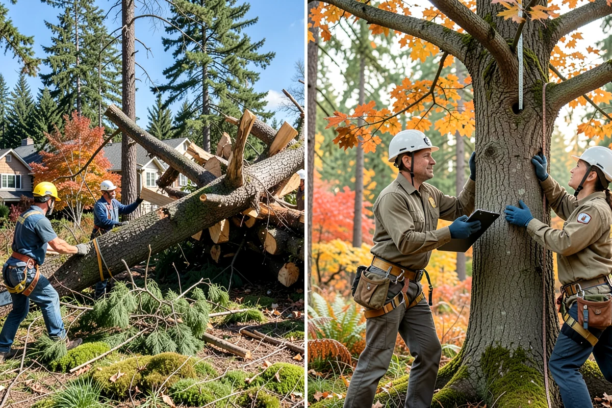 Large tree removal in Sedro-Woolley, Skagit County, WA - On-site assessment and hazard evaluation