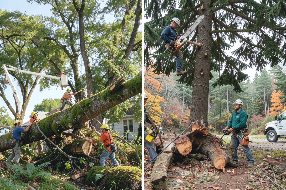Large tree removal in Skykomish, King County, WA - On-site assessment and hazard evaluation