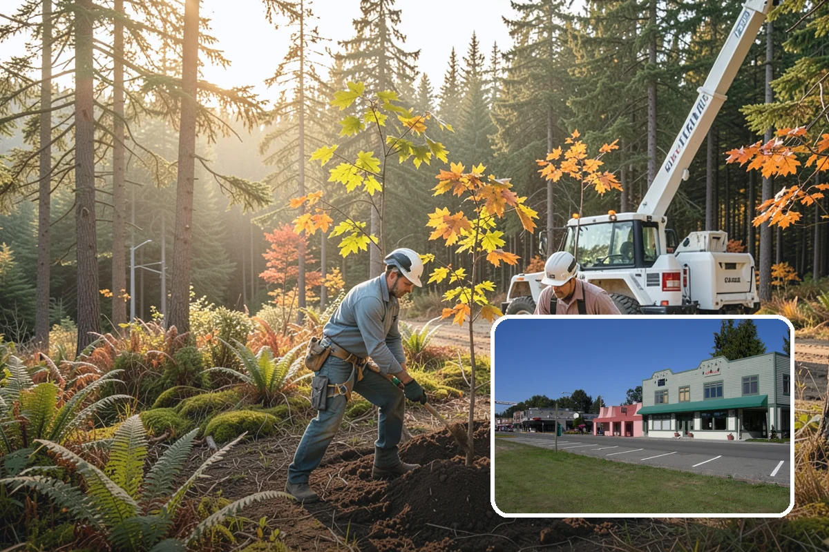 Large tree removal in Snoqualmie, King County, WA - Removes safety hazards and reduces liability