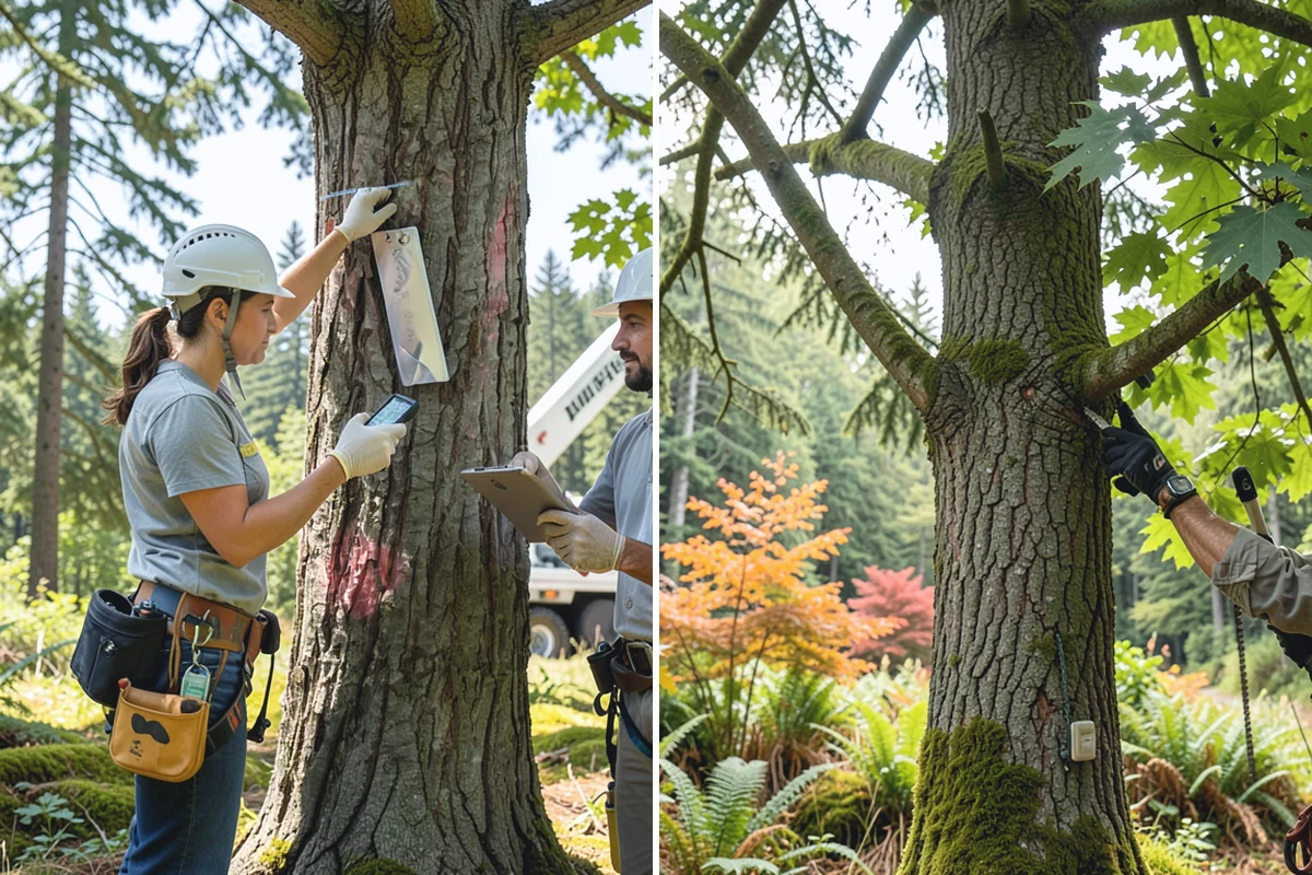 Large tree removal in South Prairie, Pierce County, WA - On-site assessment and hazard evaluation