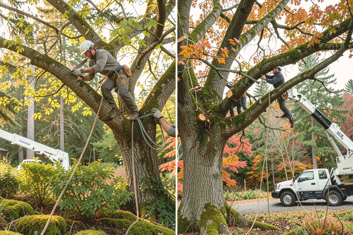 Large tree removal in Stanwood, Snohomish County, WA - On-site assessment and hazard evaluation