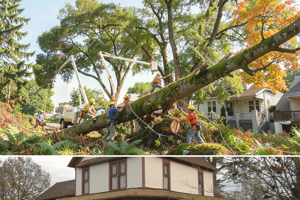 Large tree removal in Sumner, Pierce County, WA - In the Puget Sound climate, this service is best performed when foliage has dropped in late fall or winter to improve visibility...