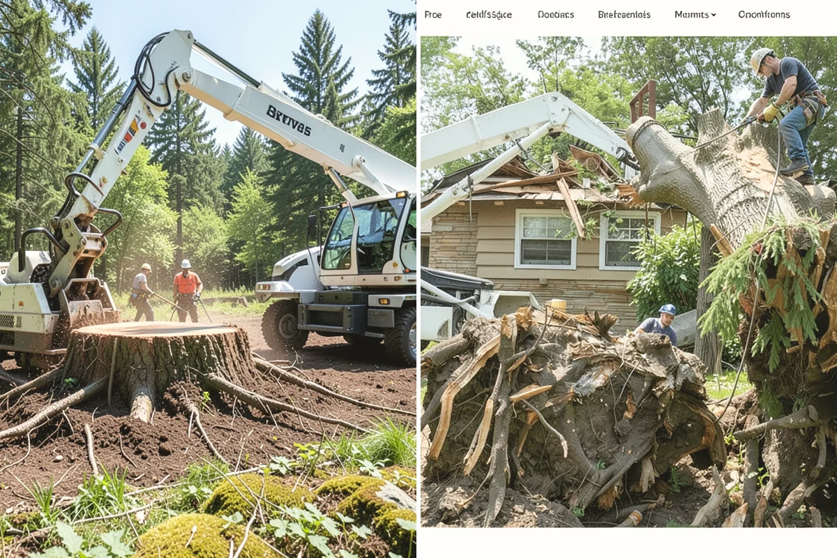 Large tree removal in Tukwila, King County, WA - On-site assessment and hazard evaluation