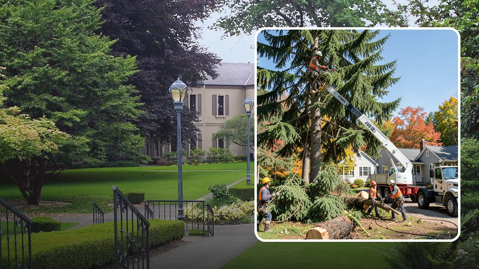 Large tree removal in Woodinville, King County, WA - The sectional removal of large-diameter or tall trees.