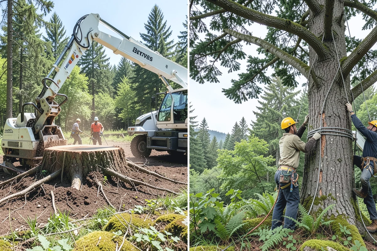 Large tree removal in Woodinville, King County, WA - On-site assessment and hazard evaluation