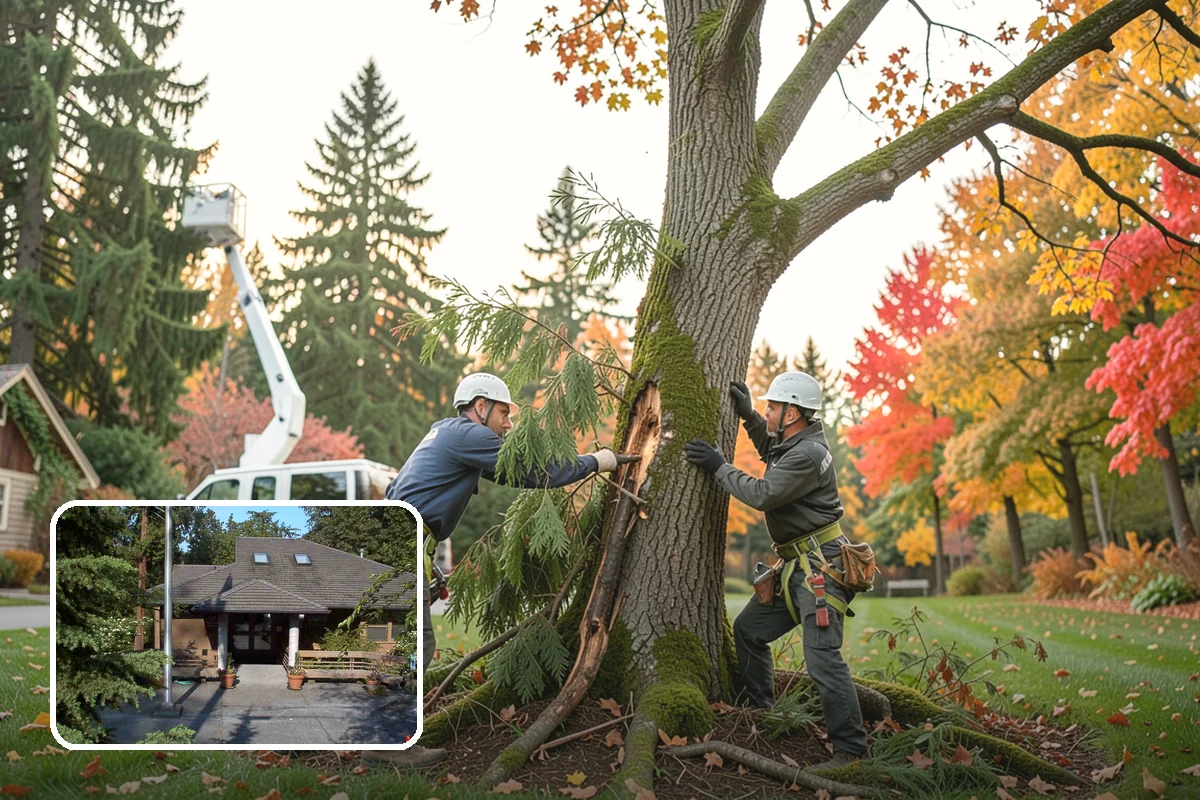 Large tree removal in Yarrow Point, King County, WA - Removes safety hazards and reduces liability
