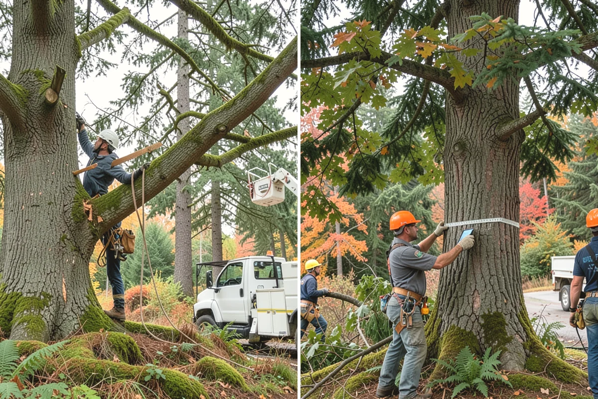Large tree removal in Yarrow Point, King County, WA - On-site assessment and hazard evaluation
