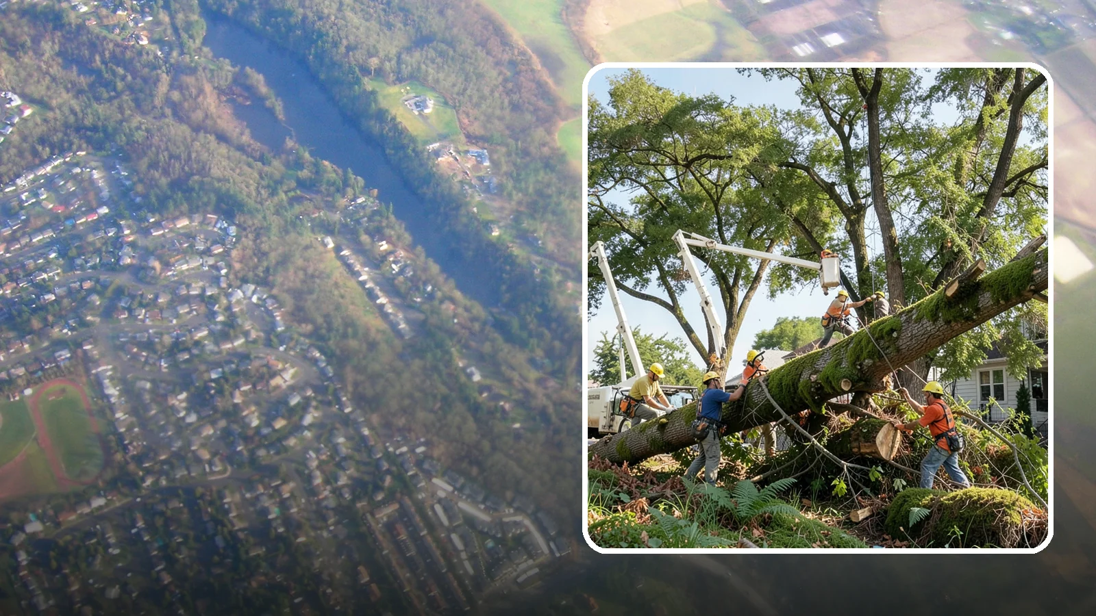 Leaning tree removal in Algona, King County, WA - The removal of trees with a pronounced or unstable lean.